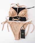 Maillot De Bain Fendi 2 pièces Monogram Beige Taille 42