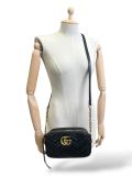 Sac à Bandoulière Gucci En Cuir GG Marmont Camera Bag Noir 