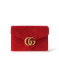 Sac Gucci Wallet On Chain En Velours Rouge