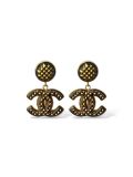 Boucles D'oreilles Chanel Dorée Style Matelassée 