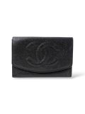 Porte Monnaie Chanel En Cuir Caviar Noir 