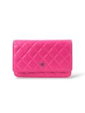 Sac Pochette à Bandoulière Chanel Wallet On Chain En Cuir D'Agneau Rose