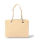Sac Cabas Chanel En Cuir Beige Caviar 