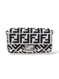 Sac Fendi Baguette En Toile Noir Et Blanc