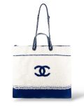 Sac Cabas Chanel Deauville Biarritz Venise Tote En Toile Éponge