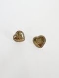 Boucles Chanel Dorées Coeur
