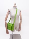 Sac Bottega Veneta Vert Cassette Padded En Cuir