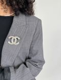 Broche Chanel Full Strass Argentée
