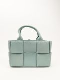 Sac Bottega Veneta Arco Tote Mini Cuir Bleu Pastel