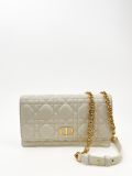 Sac Pochette Dior Caro Cuir D'Agneau Blanc