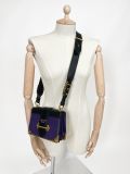 Sac Bandoulière Prada Cahier En Cuir Violet