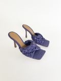 Mules Bottega Veneta Raphia Violet Stretch 39