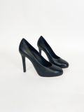Escarpins Chanel Noir Bout Rond 37.5
