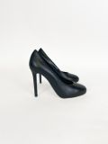 Escarpins Chanel Noir Bout Rond 37.5
