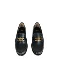 Mocassins Cuir Noir Fendi Baguette 38