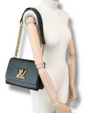 Sac Twist MM Louis Vuitton Cuir Épi Noir