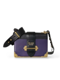 Sac Bandoulière Prada Cahier En Cuir Violet