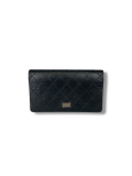 Portefeuille Chanel 2.55 En Cuir D'Agneau Noir Vieilli