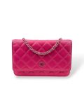 Sac Pochette à Bandoulière Chanel Wallet On Chain En Cuir D'Agneau Rose