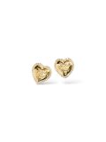 Boucles Chanel Dorées Coeur
