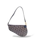 Sac à Main Mini Saddle Dior Vintage En Toile Monogram Bleu Marine
