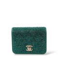 Sac à Main Chanel En Cuir Vert Avec Cristaux