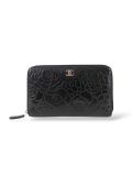 Portefeuille Chanel En Cuir Noir 