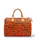 Louis Vuitton Speedy En Cuir Monogram Grafity Orange