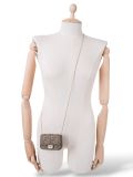 Sac à Main Fendi Nano Baguette Charm En Cuir Monogram Taupe