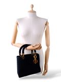 Sac à Main Lady Dior Noir Nylon Vintage 