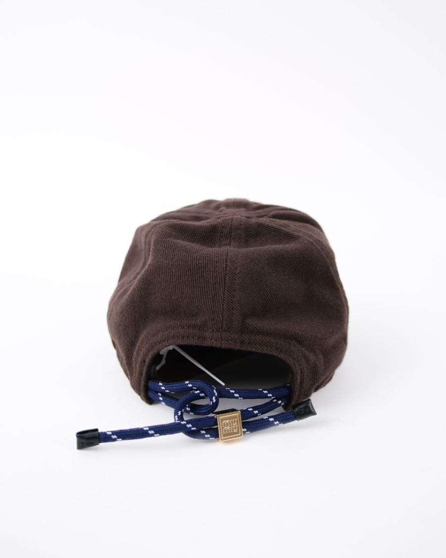 Casquette Miu Miu Baseball En Denim Marron | Myzah