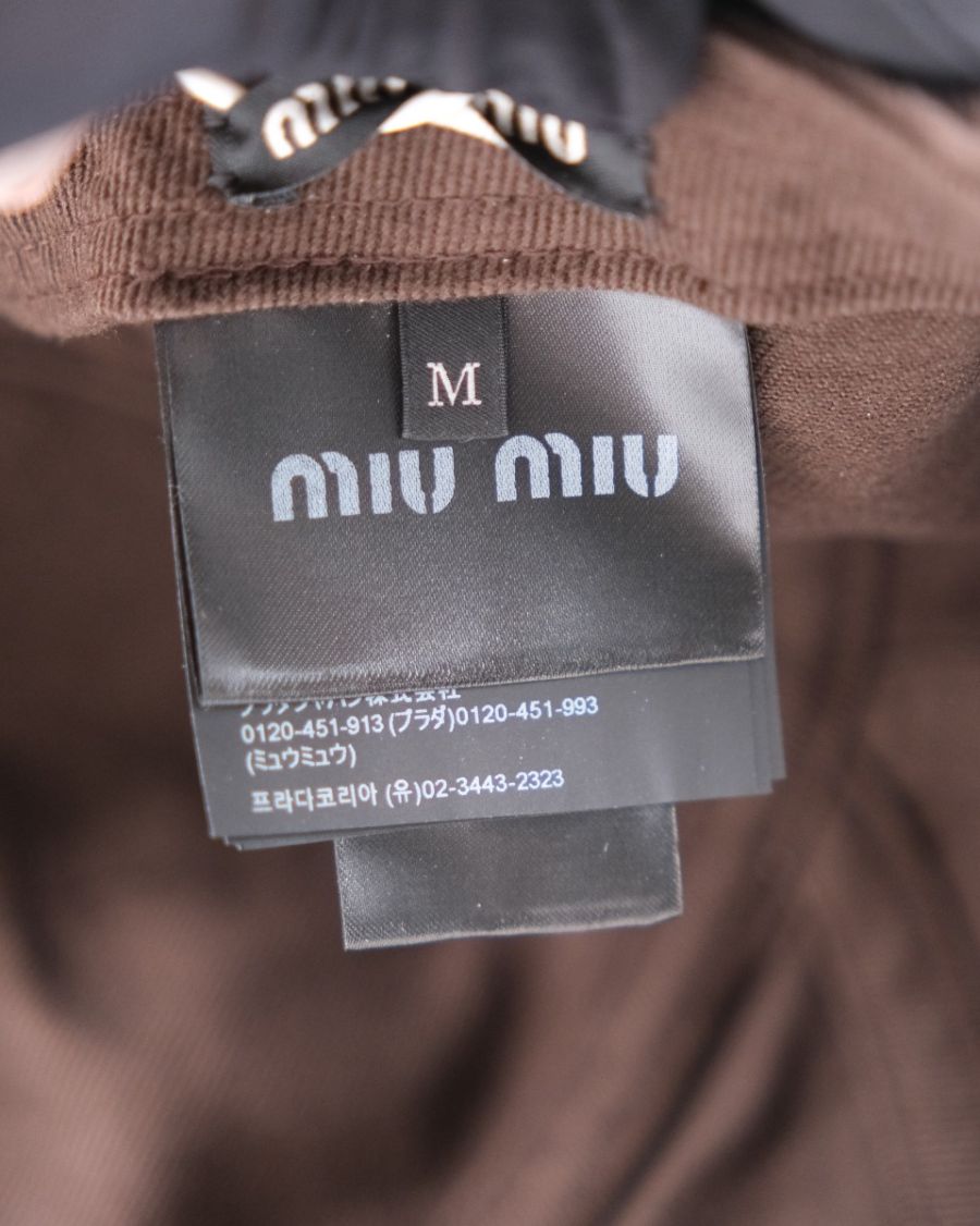 Casquette Miu Miu Baseball En Denim Marron | Myzah