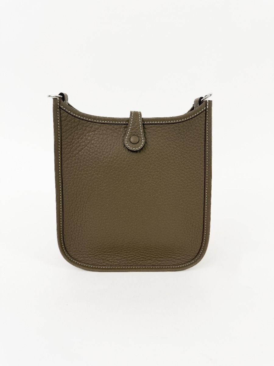 Hermes Mini Evelyne 16 Shoulder Bag in Togo Etoupe Leather | Myzah