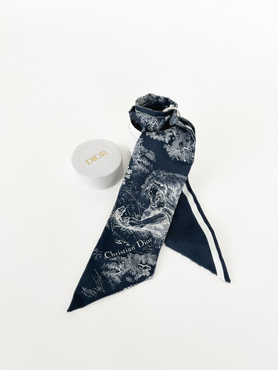 Dior Mitzah in Silk Toile de Jouy Blue | Myzah