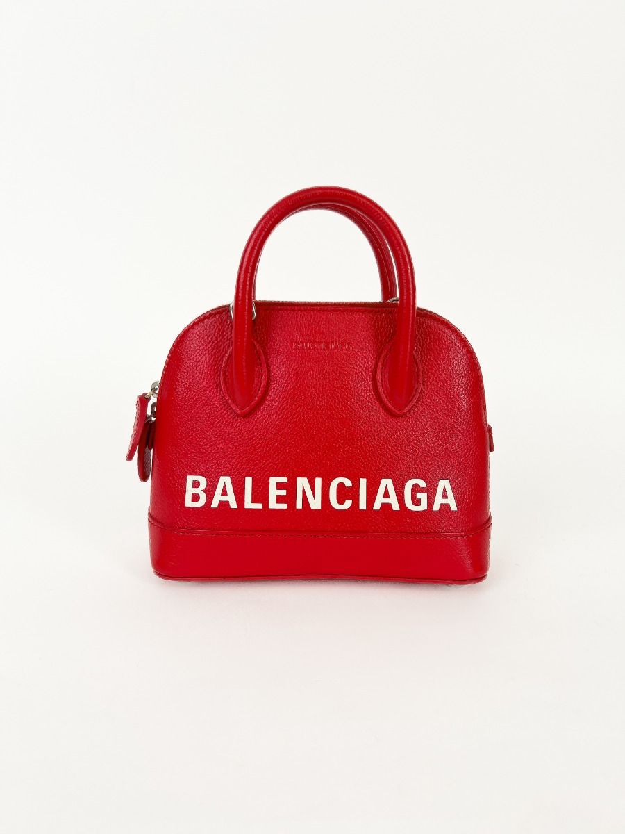 Balenciaga Ville Top Handle Bag Red XS | Myzah