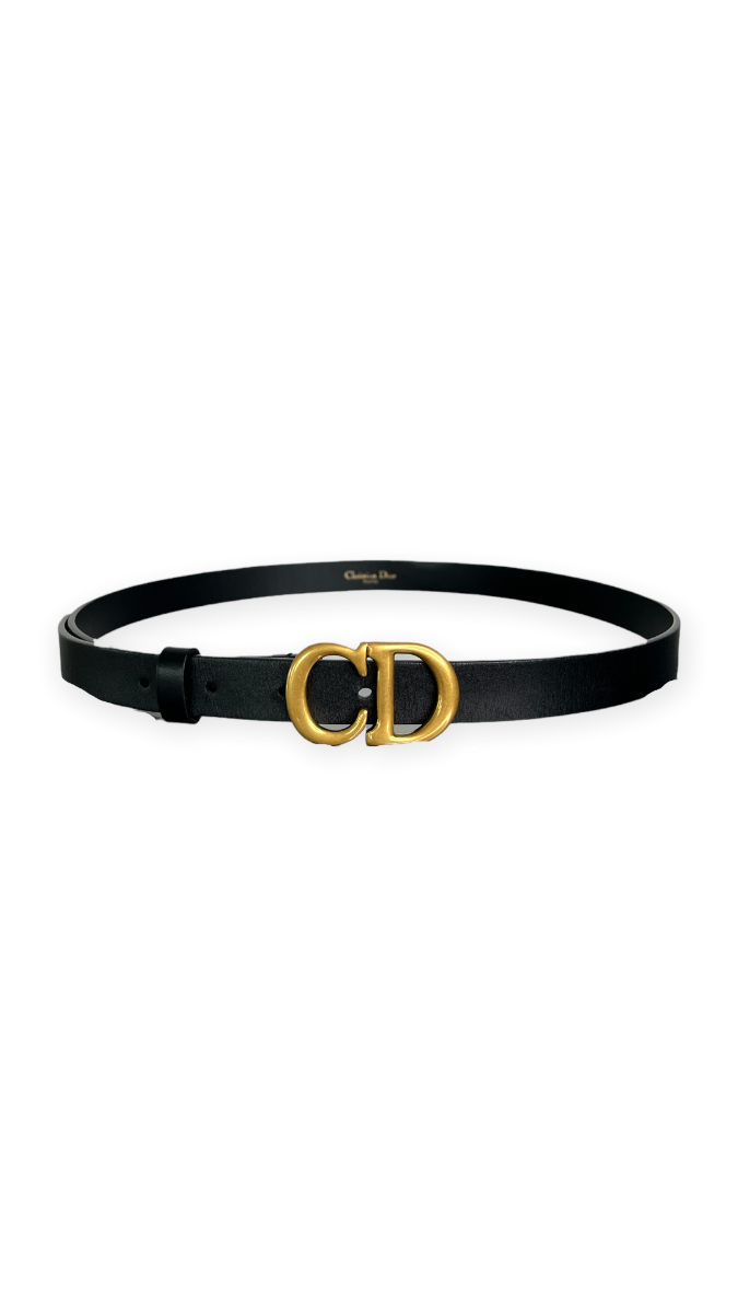 Dior Saddle Belt In Black Leather Size 80 cm | Myzah