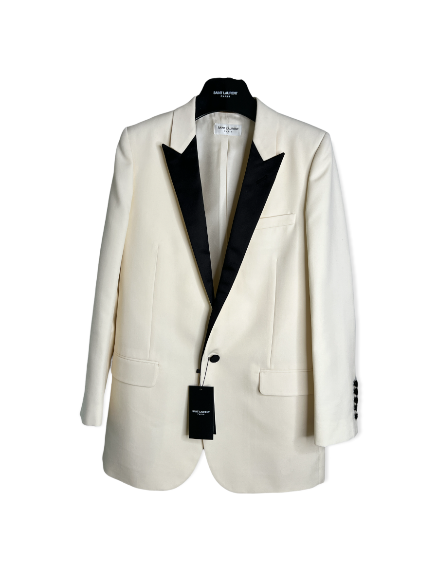 Peaked Lapel Tuxedo Jacket Saint Laurent Size 38 | Myzah