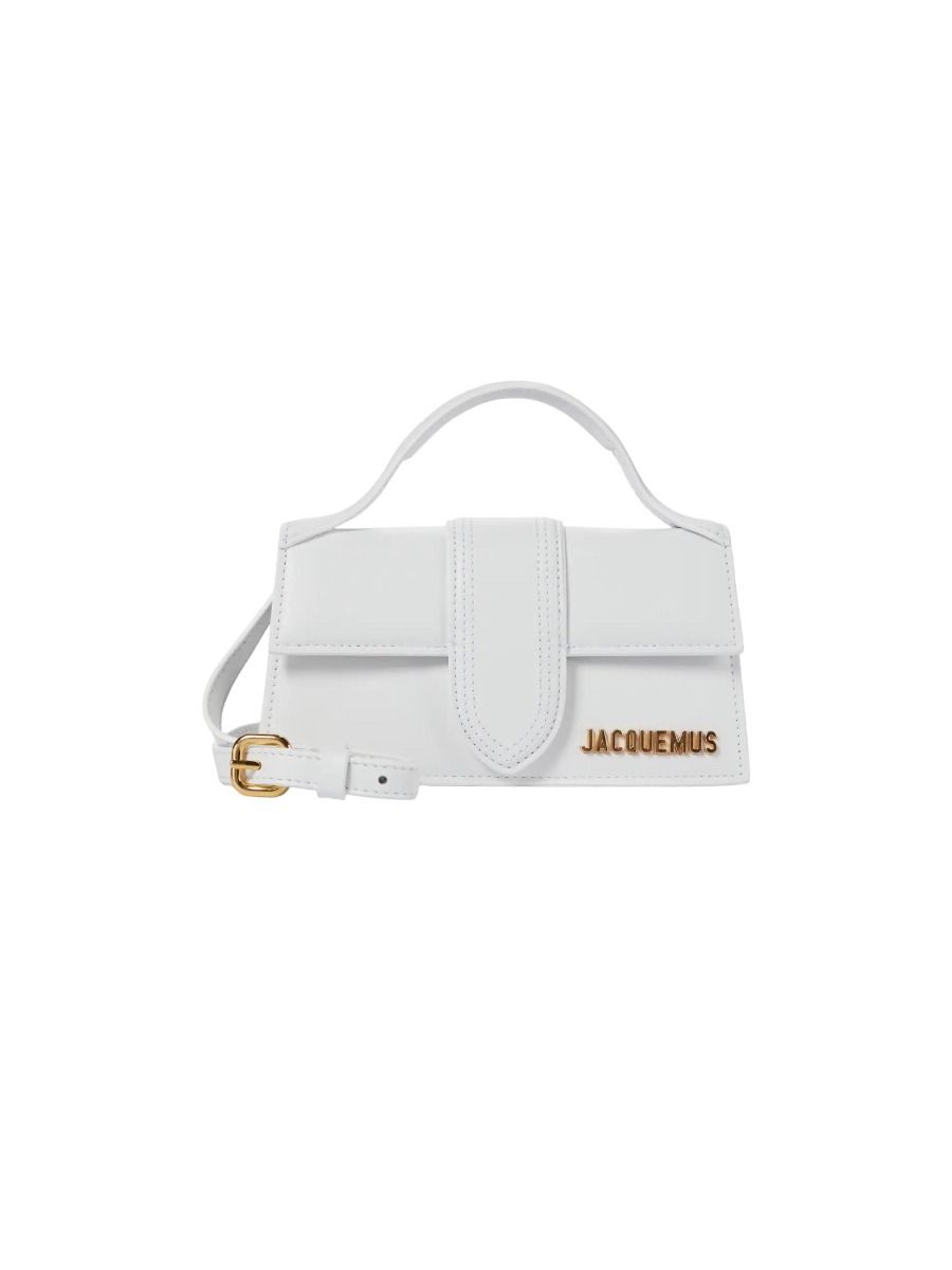 Jacquemus Le Bambino Medium White Leather Shoulder Bag | Myzah