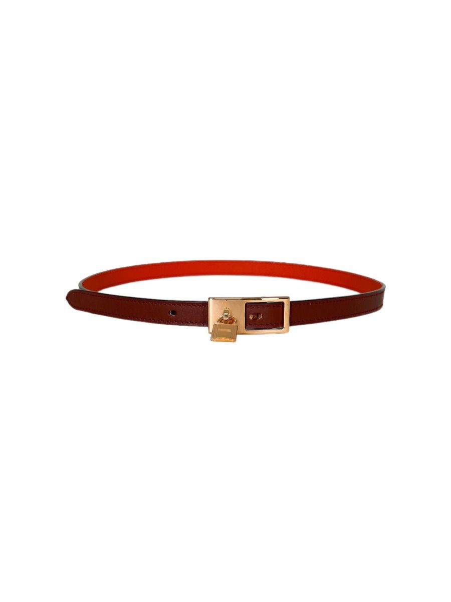 Reversible Hermès Lucky Belt 15 Rouge H 70cm | Myzah