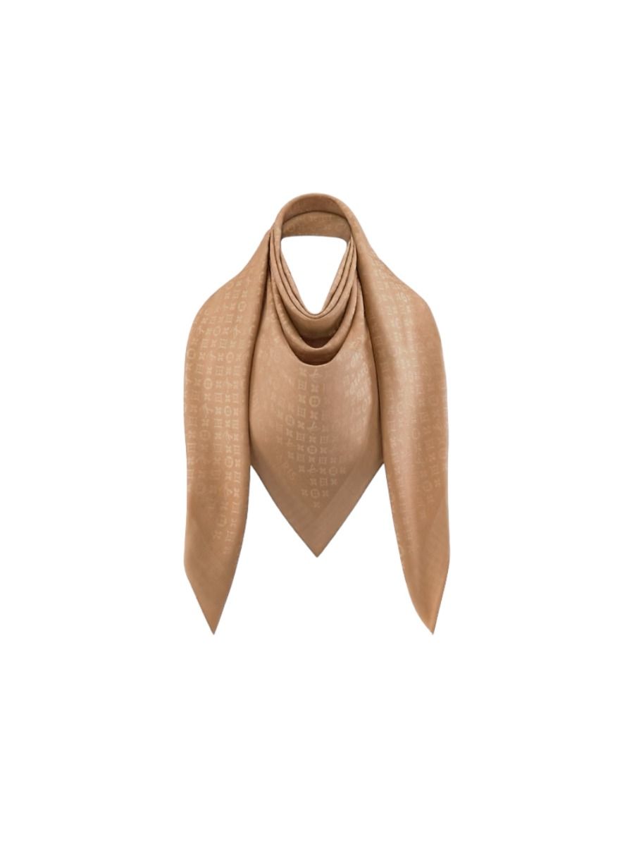 ルイヴィトン LOUIS VUITTON M71625 STOLE Louis Vuitton Monogram Shine Shawl Cappuccino | Myzah