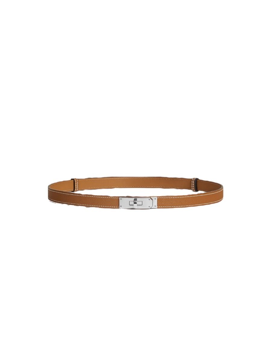 Hermès Kelly 18 Belt In Gold Leather & Palladium | Myzah