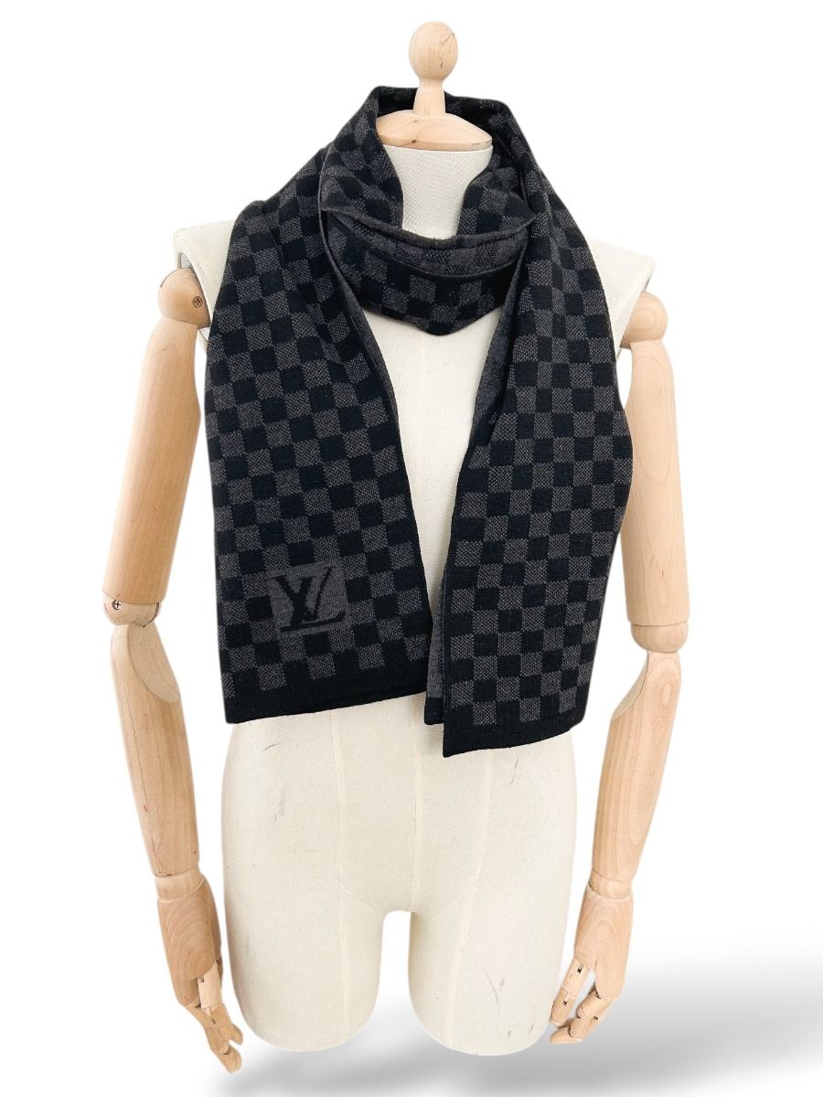 Echarpe Louis Vuitton En Laine Noir | Myzah