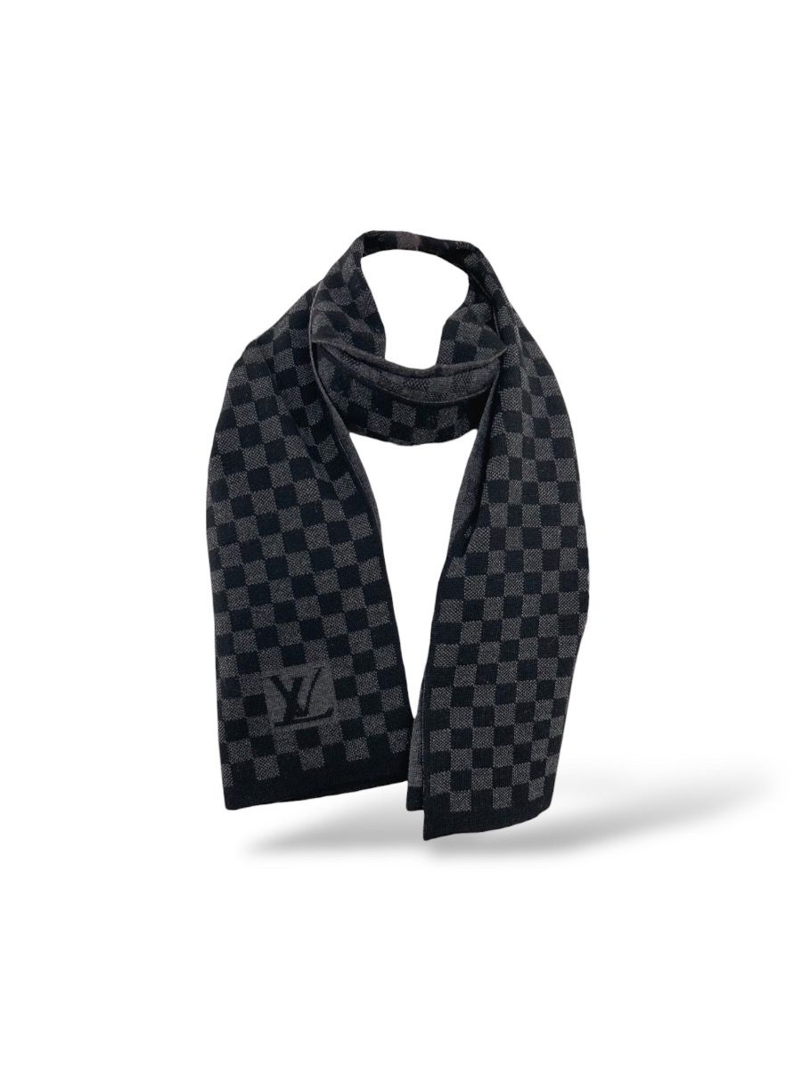 Echarpe Louis Vuitton En Laine Noir | Myzah