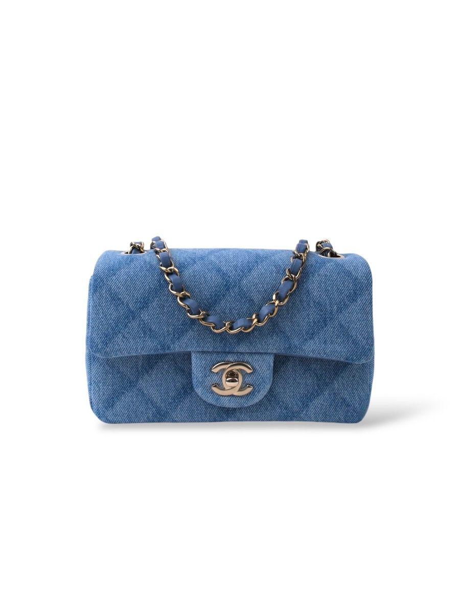 Sac Chanel Timeless Rectangle Denim Claire | Myzah