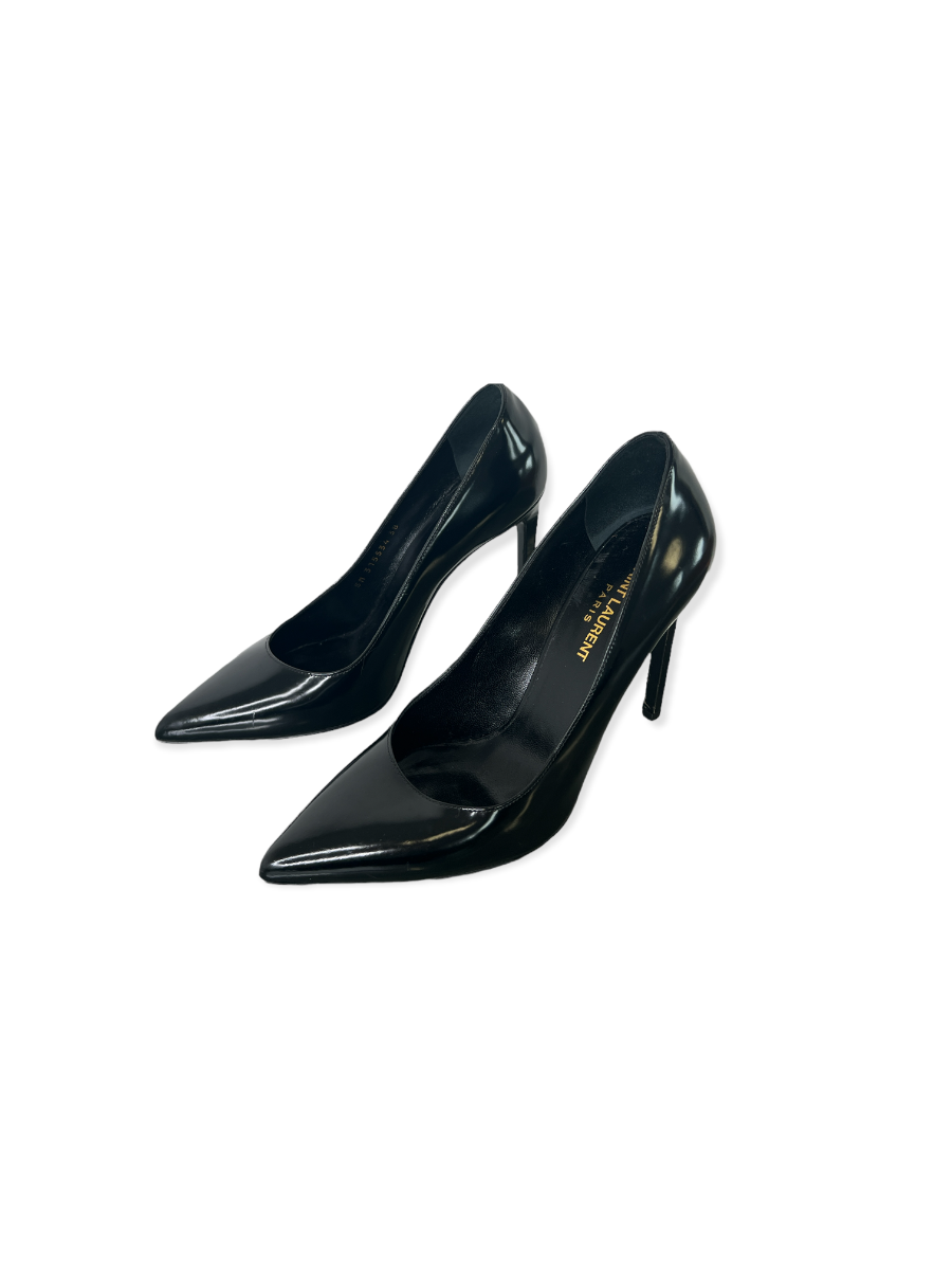 Myzah Escarpins Saint Laurent Verni Noir Pointure 38