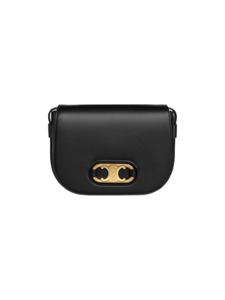 Celine Maillon Triomphe Bag Black Calfskin Myzah