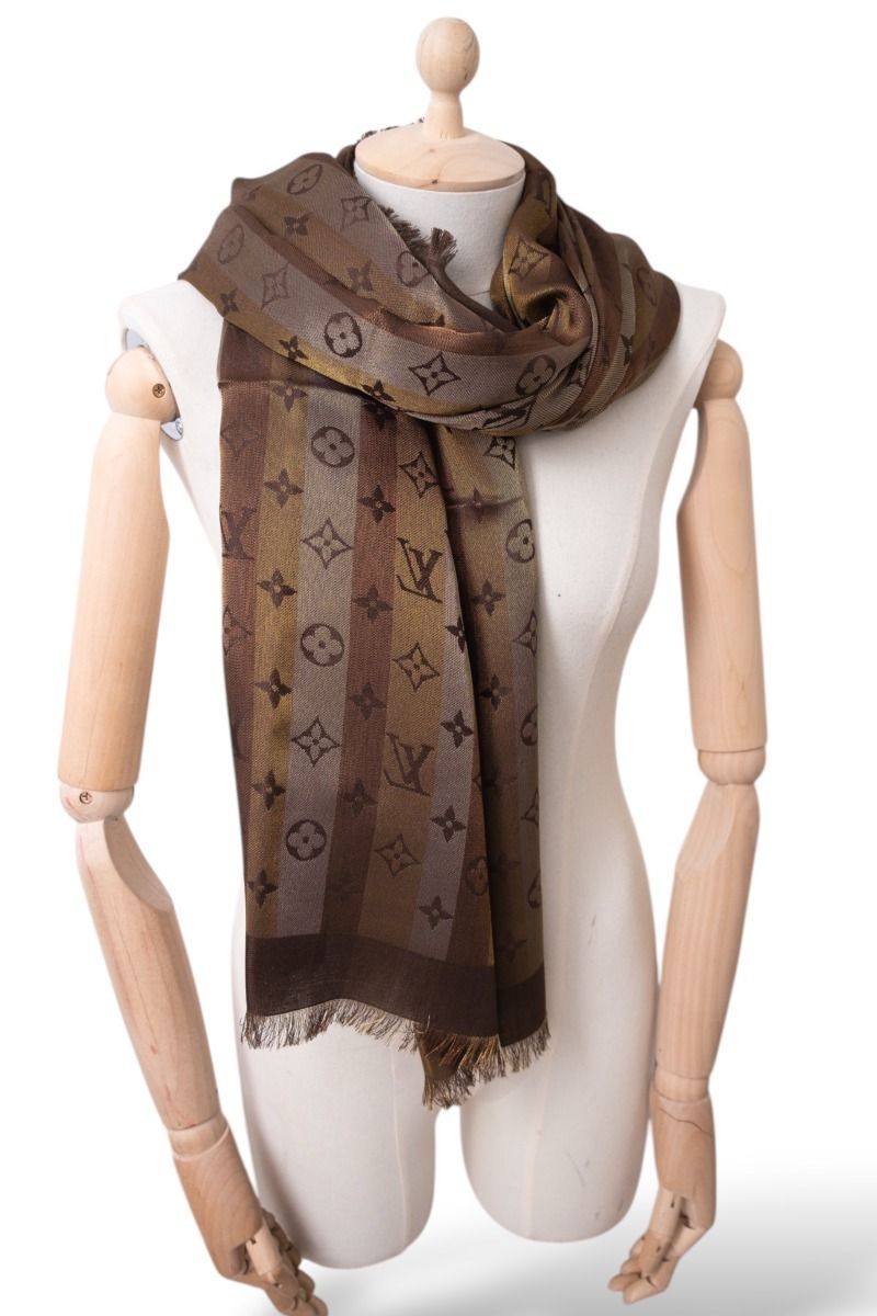VUITTON ショール CHALE Châle Louis Vuitton Monogram So Shine Marron | Myzah