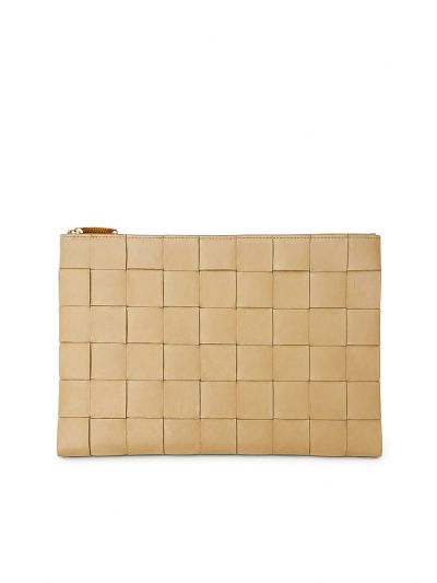 Pochette Bottega Veneta en Cuir Beige 