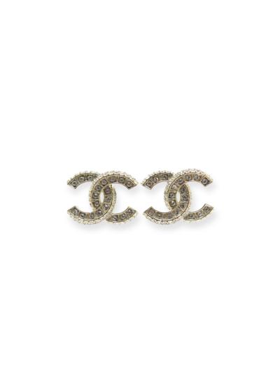 Chanel CC Earrings With Strass