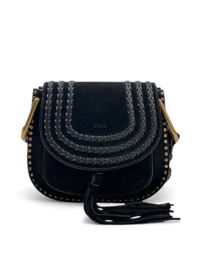 Hudson Chloé Shoulder Bag in Black Suede 